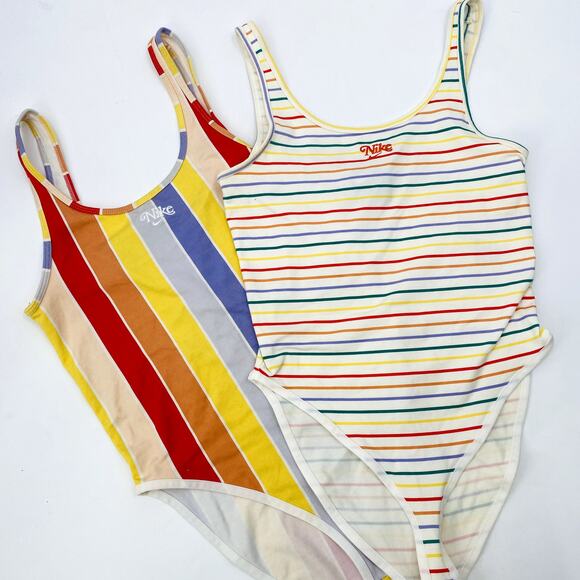 Nike Rainbow Stripe Bodysuit Bundle (2) - Picture 1 of 4